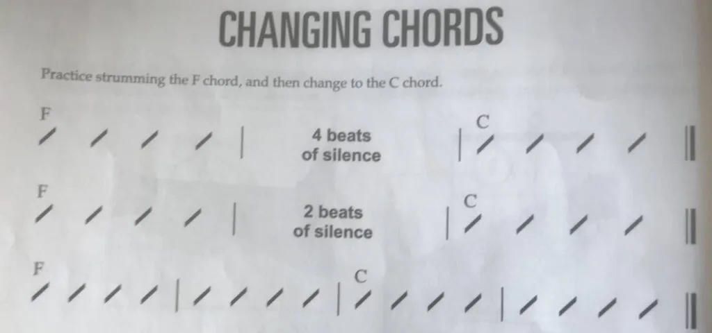 How to switch from F to C on the Ukulele