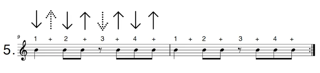 Strum pattern 5 straight